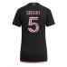 Tanie Strój piłkarski Inter Miami Sergio Busquets #5 Koszulka Wyjazdowej dla damskie 2023-24 Krótkie Rękawy